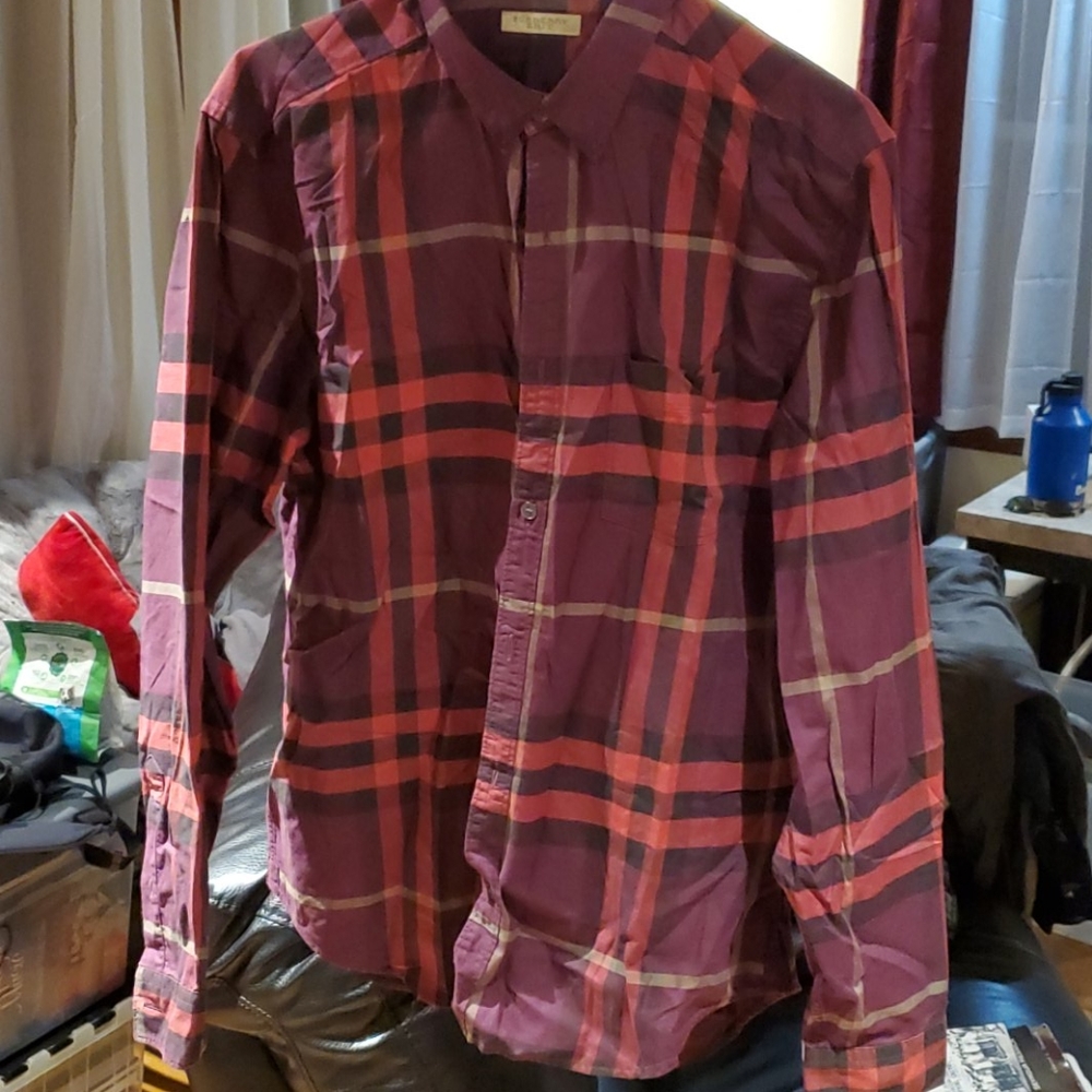 Mens Burberry Brit Button Down